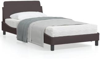 vidaXL Bettgestell "Dover" Dunkelbraun 100x200 cm Stoff 373128