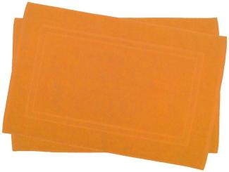 Julie Julsen Badematte 2-Badematte-Orange-50 x 80 cm, Baumwolle, Doppelrahmen