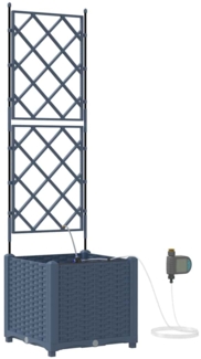 vidaXL Gartenpflanzer Grau 40 x 40 x 142 cm Stahl 42002872