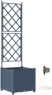 vidaXL Gartenpflanzer Grau 40 x 40 x 142 cm Stahl 42002872