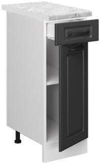 Küchenunterschrank R-Line Anthrazit Landhaus 30 cm AP Marmor Vicco