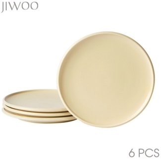 JIWOO Teller 4er,Ø21,5cm,Frühstücksteller,Salatteller,Dessertteller,Pastateller, (4 St), Keramik,Mikrowellen-und spülmaschinenfest,Rutschfest,langlebig