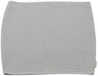 HOBEA-Germany Stillkissenbezug Baby Lagerungsbezug Waffelmuster grau, 100% BIO Baumwolle