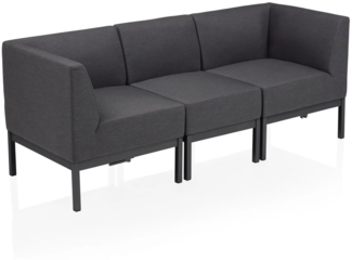 Kettler Lounge Gartenmöbel Ecksofa PURE CITY LINE Modular 3tlg Sunbrella antr.
