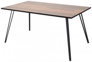 Esstisch "Lyon" 160x90 cm; oldwood-schwarz