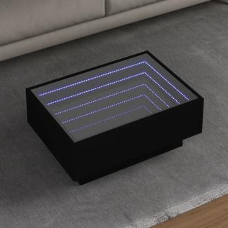 vidaXL LED-Couchtisch Schwarz 70x50x30 cm Holzwerkstoff 847512