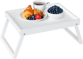 Bambus Betttablett Tisch klappbar Frühstück im Bett Serviertablett Snack-Tablett
