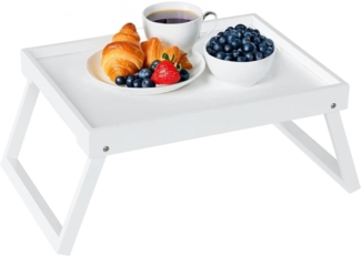 Bambus Betttablett Tisch klappbar Frühstück im Bett Serviertablett Snack-Tablett