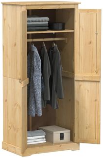 Kleiderschrank | Garderobenschrank Corona 76x50x170 cm Massivholz Kiefer