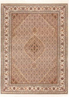 Morgenland Orientteppich - Täbriz - 200x150 cm - dunkelbeige