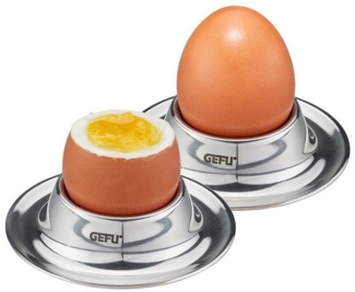 GEFU Eierbecher Eierbecher OVO 2 Tlg Eier Becher Set Edelstahl Ddr