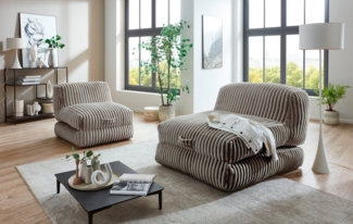 Home affaire XXL-Sessel Pia, Loungesessel in Megacord, 2 Größen, Schlaffunktion und Pouf-Funktion