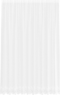 vidaXL Spitzenvorhang mit Vorhängen Weiß 300x300cm Polyester 4107786