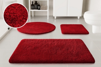 OTTO home Badematte Kaarin, Höhe 30 mm, rutschhemmend beschichtet, schnell trocknend, Polyester, rechteckig, Badteppich, getuftet, flauschig, hochflor, große Farbauswahl