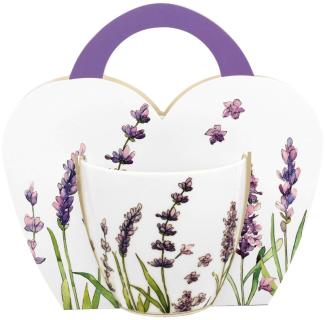 DUO FLORAL Becher 460 ml LAVENDER in Tragetasche, New Bone China Porzellan