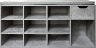 HTI-Living Schuhregal Garderobenbank mit 10 Fächern und Schublade Lisa, Stück 1-tlg, Schuhbank Schuhregal