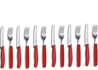 12-tlg. Tafelmesser-Set Swiss Classic Victorinox (12-tlg, Rot)