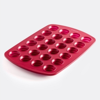 coox Muffinform MINI MUFFINFORM 24er, Antihaft-Eigenschaft, Backofenfest, Gefriertauglich, Platzsparend