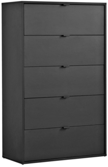 mokebo Sideboard Die Stilvolle (mit 5 Schubladen), schmaler Badschrank mit Schublade, Badezimmerschrank in Schwarz
