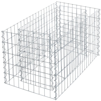 Gabionenhochbeet Hochbeet Gabione 630 x 50 x 50 cm Pflanzkorb Drahtgitter Steinkorb