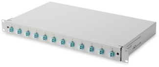 Spleißbox, 1U, Equipped 12xLC duplex,M25 Schraube,OM3, Adapter