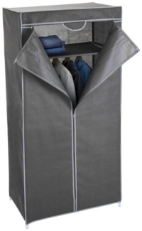 Spetebo Kleiderschrank Stoff Kleiderschrank grau - 160 x 75 cm (Stück, 1-St, Kleiderschrank) Mobiler Schrank mit Kleiderstange