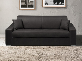 Schlafsofa 4-Sitzer Stoff EMIR - Anthrazit - Liegefläche: 160 cm - Matratzenhöhe: 22 cm