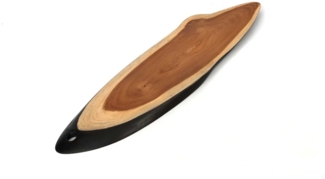 Der Bondi Tapasteller - L - Natürliches Schwarz - 50x15x2cm