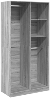 vidaXL Kleiderschrank Grau Sonoma 100x50x200 cm Holzwerkstoff 3307770