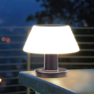 BlingBin LED Außen-Tischleuchte LED Solar Tischleuchte Außen Dimmbar, und USB 2 in 1 Solar Tischlampe, Barleuchte, Restaurantleuchte, LED, Tageslichtweiß, IP65 Wasserdicht,Zwei Entgeltverfahren