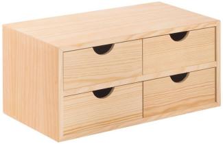 Astigarraga Kit Line Schubladenbox Schubladenblock 40x20x18,5 cm, Organizer aus Holz mit vier Schubladen