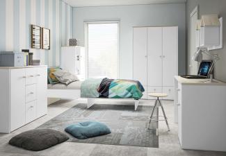 Stylefy Molli Kinderzimmer-Set VI Weiß Buche Fjord