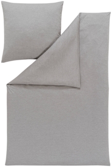 Estella Bettwäsche Takoma 6873 810 Grau Mako Interlock Jersey 200 x 200 + 2x 80 x 80 cm