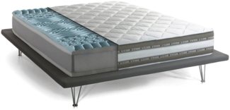 Dmora Aksi Einzelmatratze, herausnehmbare Matratze aus Memory-Schaum und Waterfoam-Gel, 100 % Made in Italy, milbenhemmend und hypoallergen, 90 x 200 x 27 cm