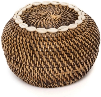 Der koloniale Peek-a-Boo-Korb – Naturbraun – S - Naturbraun - 23x23x15cm