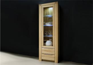 Vitrine GIANT rechts Kernbuche teilmassiv Wachseffektlack