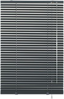 Deco Company Alu-Jalousie ohne Bohren, Zum Klemmen, Inkl. Klemmträgern, Sichtschutz, Lichtschutz, Blendschutz, Aluminium-Jalousie, Schiefer, 130x175 cm