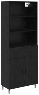 vidaXL Highboard Schwarz Eichen-Optik 69,5 x 34 x 180 cm 3416120