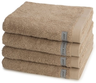 Ross Sinfonie 4 tlg. Frottier-Set - 4 X Handtuch (50 X 100cm) - 500 g/m2 - Walnuss