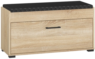 Schuhbank Caro Sitzbank 90x34x48 cm sonoma Eiche hell