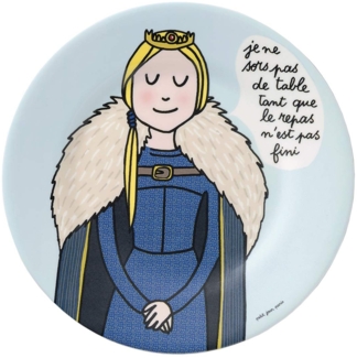 Petit Jour Paris - Dessertteller Princess je ne sors pas de Table - perfekt für das Dessert! Mehrfarbig, PC960P