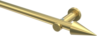 Gardinenstangen-Set Platon Savio 240 cm (geteilt in 2x120 cm), 1-läufig (ohne Ringe), 20 mm Ø Messing-Optik