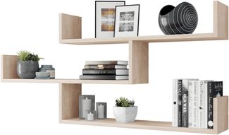 Mirjan24 'Trio' Wandregal, Laminatplatte sonoma eiche, 55 x 18 x 119 cm