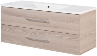 Fackelmann B.CLEVER Waschtisch Set Gussmarmor 120 cm, Braun hell