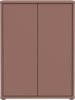 Schuhkommode >ALICE SPRINGS< 4 Böden, push to open, in Terrakotta - 74,5x99,1x34,9cm (BxHxT)