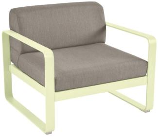 Bellevie Lounge-Sessel Outdoor A6 Zitronensorbet B8 Taupegrau