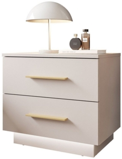 Lookway Nachttisch LINA Kaschmir II mit LED Beleuchtung, Breite 55 cm