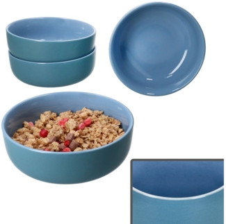 Ritzenhoff & Breker Müslischale Ritzenhoff 4x Jasper Schale Ø14,3cm Ozeanblau 360ml Steingut 6 Pers, Steingut