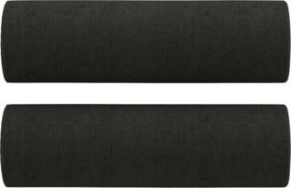 vidaXL Zierkissen 2 Stk. Schwarz Ø15x50 cm Stoff 349505