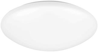 LED Deckenleuchte, Metall Kunststoff, weiß, D 26 cm
